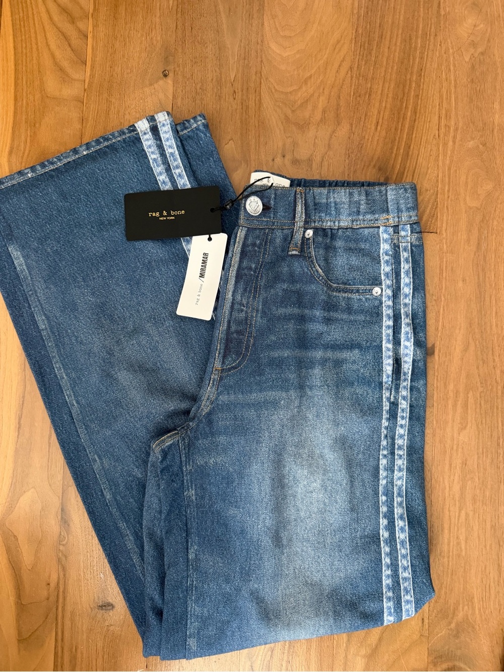 rag & bone stripe Miramar terry track pant